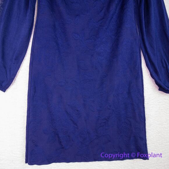 New! White House and Black Market Sheer Sleeve Jacquard Sweater Dress, L - Picture 11 of 14